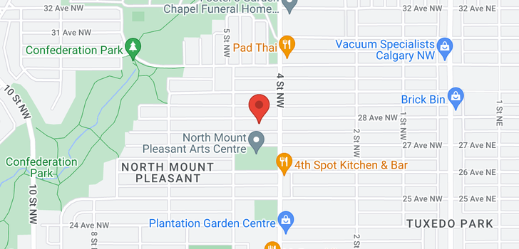map of 517 28 Avenue NW